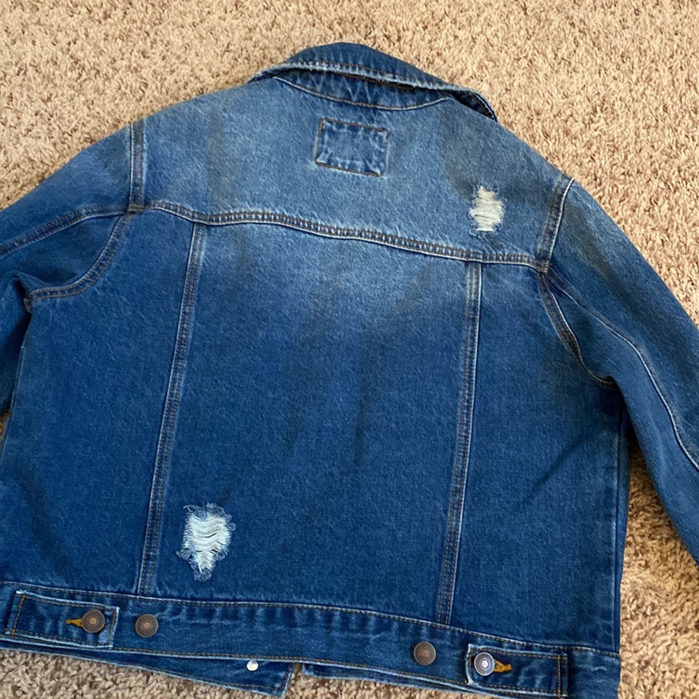 Distressed Jean Denim Jacket - Picture 4 of 4